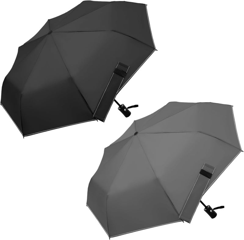 Lilac Compact Travel Windproof Umbrella, 43" Auto open/close Folding Quick Dry Umbrellas for Rain, Lightweight Portable Small for Backpack Car, Thoughtful Gift for Women Men Kids, TSA Approved - Image 1